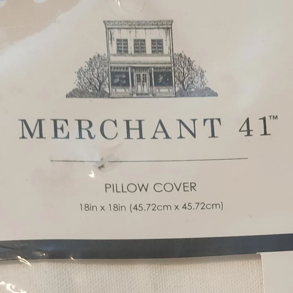 Merchant 41 pillow cover 18in X 18in. NEW